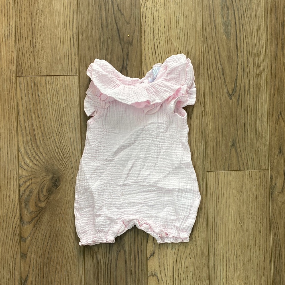 Emily and Oliver | Pink Ruffled Kids One Piece